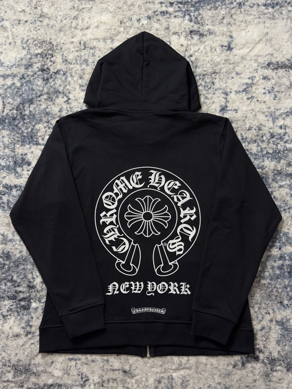 Chrome Hearts Black New York Horseshoe Zip Up Hoodie Size Medium
